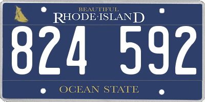 RI license plate 824592