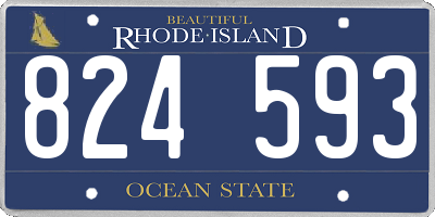 RI license plate 824593