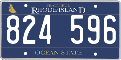 RI license plate 824596