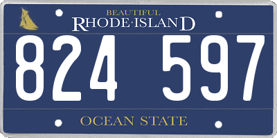 RI license plate 824597