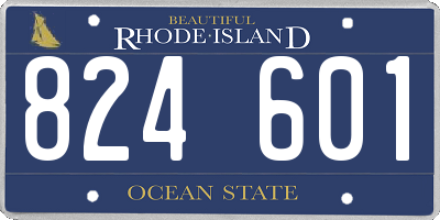 RI license plate 824601