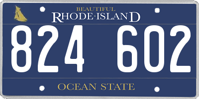 RI license plate 824602