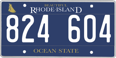 RI license plate 824604