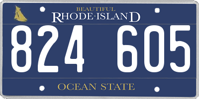 RI license plate 824605
