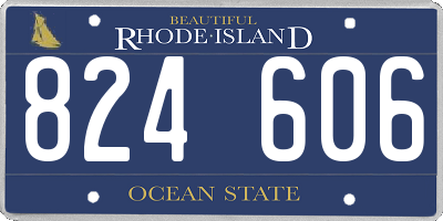 RI license plate 824606