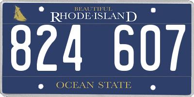 RI license plate 824607