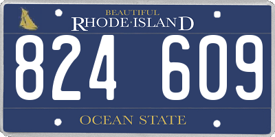 RI license plate 824609