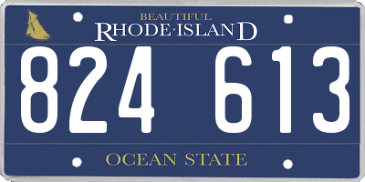 RI license plate 824613