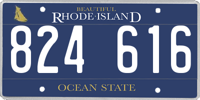 RI license plate 824616