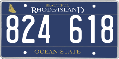 RI license plate 824618