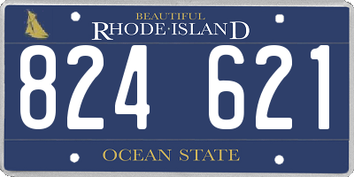 RI license plate 824621