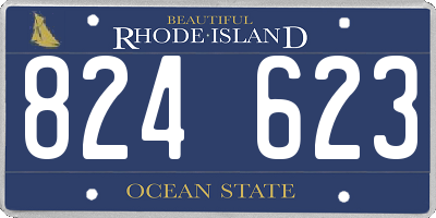 RI license plate 824623