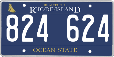 RI license plate 824624