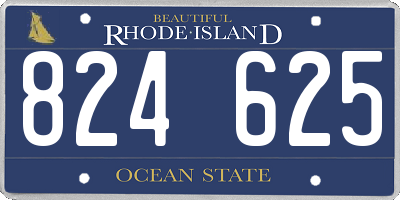 RI license plate 824625