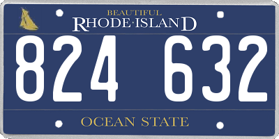 RI license plate 824632