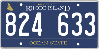 RI license plate 824633