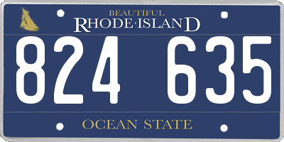 RI license plate 824635
