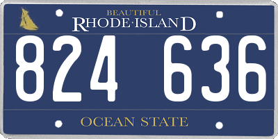 RI license plate 824636