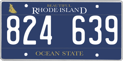 RI license plate 824639