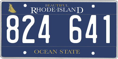 RI license plate 824641