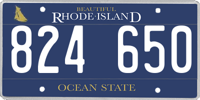 RI license plate 824650
