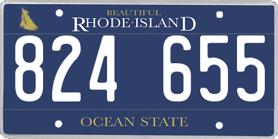 RI license plate 824655