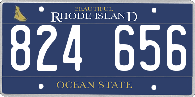 RI license plate 824656