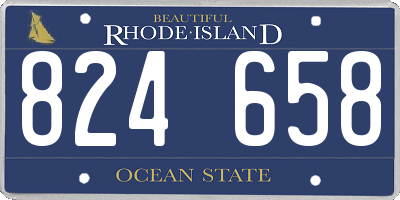 RI license plate 824658