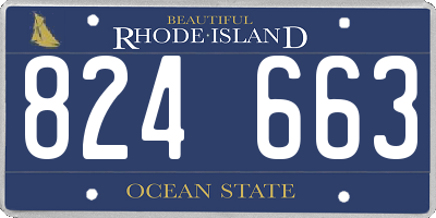 RI license plate 824663