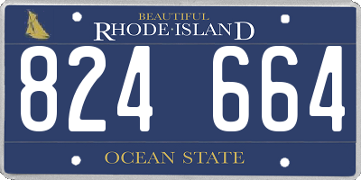 RI license plate 824664