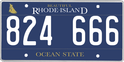 RI license plate 824666