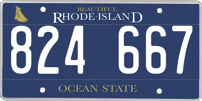RI license plate 824667