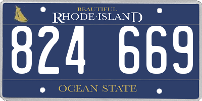 RI license plate 824669