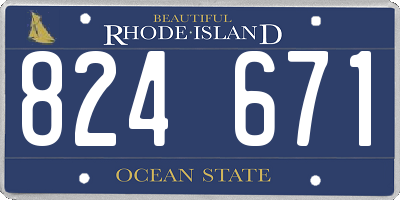 RI license plate 824671