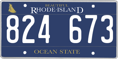 RI license plate 824673