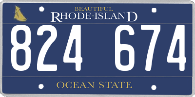 RI license plate 824674