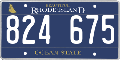 RI license plate 824675