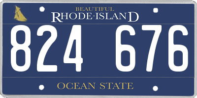 RI license plate 824676