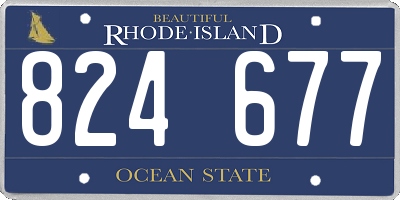 RI license plate 824677