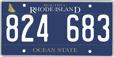 RI license plate 824683