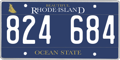 RI license plate 824684