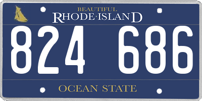 RI license plate 824686