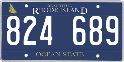 RI license plate 824689