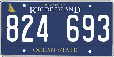 RI license plate 824693