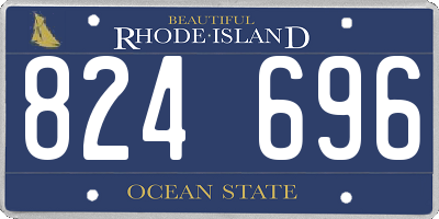 RI license plate 824696