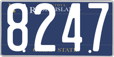 RI license plate 8247