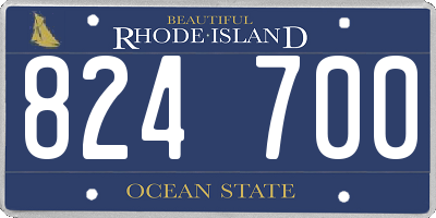 RI license plate 824700