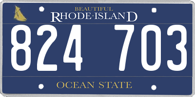 RI license plate 824703