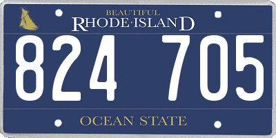 RI license plate 824705