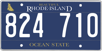 RI license plate 824710